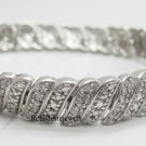 Cubic Zircon Silver Bracelet Zircon Unisex Bracelet Anniversary Birthday Gift Cubic Zircon Silver Bracelet Zircon Unisex Bracelet Anniversary Birthday Gift