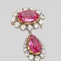 Ruby Brooch Cubic Zircon Brooch Sterling Silver 925 Handmade Beautiful Gifts