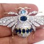 Cubic Zircon Sapphire Ruby 925 Silver Bee Brooch Replica Silver Zircon Brooch