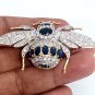 Cubic Zircon Sapphire Ruby 925 Silver Bee Brooch Replica Silver Zircon Brooch