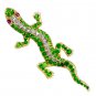 Cubic Zircon Sterling Silver Ruby Peridot Brooch Unisex Brooch