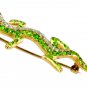 Cubic Zircon Sterling Silver Ruby Peridot Brooch Unisex Brooch