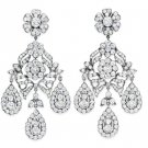 Inspired Cubic Zircon 925 Silver Dangle Earrings Woman's Anniversary Gift