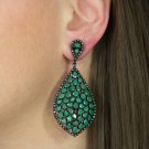 Rosecut Diamond 925 Silver Dangle Emerald Earrings Diamond Earrings Rosecut Diamond 925 Silver Dangle Emerald Earrings Diamond Earrings