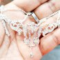Cubic Zircon 925 Silver Necklace Anniversary Wedding Jewelry With Silver Chain