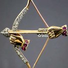 Antique Style Cubic Zircon 925 Sterling Silver Ruby Brooch For Her Zircon Brooch Antique Style Cubic Zircon 925 Sterling Silver Ruby Brooch For Her Zircon Brooch