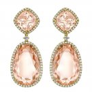 Inspired Cubic Zircon 925 Silver Pink Tourmaline Dangle Woman's Earrings Gift Hr Inspired Cubic Zircon 925 Silver Pink Tourmaline Dangle Woman's Earrings Gift Hr