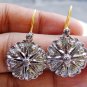1.02ct Rose cut Diamond 925 Silver Stud Diamond Jewelry Gift Earrings