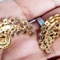 Vintage Style Rose cut Diamond Sterling Silver Emerald Ruby Stud Earrings Gift