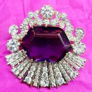 Stylish Cubic Zircon 925 Sterling Silver Amethyst Brooch Birthday Brooch Stylish Cubic Zircon 925 Sterling Silver Amethyst Brooch Birthday Brooch