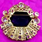 Stylish Cubic Zircon 925 Sterling Silver Amethyst Brooch Birthday Brooch