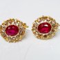 Rosecut Diamond 925 Silver Ruby Earrings Diamond Earrings Birthday Gift