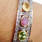 Rosecut Diamond Gemstones 925 Silver Bracelet Diamond Woman's Stone Bracelet