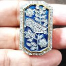 Rose Cut Diamond Silver 925 Handmade Ring Vintage look Enamel paint Beautiful Rose Cut Diamond Silver 925 Handmade Ring Vintage look Enamel paint Beautiful
