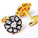 1.20ct Polki Rosecut Diamond Silver Cufflinks Natural Polki Diamond Cufflinks
