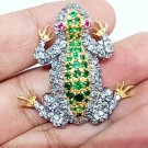 Sterling Silver Cubic Zircon Emerald Brooch Unisex Brooch Pin Sterling Silver Cubic Zircon Emerald Brooch Unisex Brooch Pin
