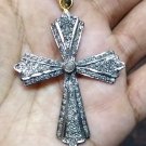 2.18ct Rose Cut Diamond 925 Silver Cross Pendant Handmade Diamond CROSS Pendant 2.18ct Rose Cut Diamond 925 Silver Cross Pendant Handmade Diamond CROSS Pendant