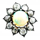 Cubic Zircon 925 Sterling Silver Opal Brooch For Birthday | Mother's Day Gift