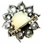 Cubic Zircon 925 Sterling Silver Opal Brooch For Birthday | Mother's Day Gift