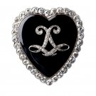 Inspired Moissanite 925 Silver Black Enamel Brooch/Pendant Love Gift For her Inspired Moissanite 925 Silver Black Enamel Brooch/Pendant Love Gift For her