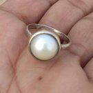 Natural South Sea Pearl Round Shape Moti Gemstone 925 Silver Ring | 8.25 Ratti Natural South Sea Pearl Round Shape Moti Gemstone 925 Silver Ring | 8.25 Ratti