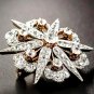 Cubic Zircon 925 Sterling Silver Fabulous Star Woman's Brooch Pin Gift For Her