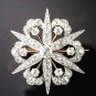 Cubic Zircon 925 Sterling Silver Fabulous Star Woman's Brooch Pin Gift For Her