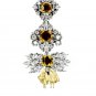 Replica Cubic Zircon 925 Silver Citrine Brooch Unisex Brooch Gift for Him/Her