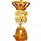 Replica Sterling Silver Brooch Antique Style Gold Plated Silver Brooch/Pendant Replica Sterling Silver Brooch Antique Style Gold Plated Silver Brooch/Pendant