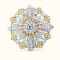 Cubic Zircon 925 Sterling Silver CROSS Design Brooch/Pendant For Birthday Gift