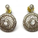 Rose cut Diamond 925 Silver Dangle Earrings Diamond Earrings Gift For her