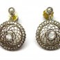 Rose cut Diamond 925 Silver Dangle Earrings Diamond Earrings Gift For her