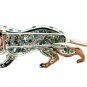 Cubic Zircon Sterling Silver Sapphire Emerald Panther Style Brooch Unisex Brooch