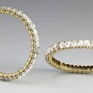 Inspired Cubic Zircon 925 Silver Bracelet Bangle Pair Wedding Anniversary Gift