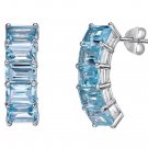 Aquamarine 925 Silver Earrings Woman's Anniversary Love Gift For H Earrings Stud Aquamarine 925 Silver Earrings Woman's Anniversary Love Gift For H Earrings Stud