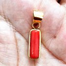 Certified Natural 5.59ct Red Coral Gemstone Sterling Silver Pendant Certified Natural 5.59ct Red Coral Gemstone Sterling Silver Pendant