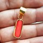Certified Natural 5.59ct Red Coral Gemstone Sterling Silver Pendant