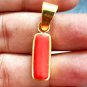 Certified Natural 5.59ct Red Coral Gemstone Sterling Silver Pendant