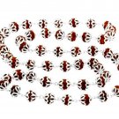 5 Mukhi Five Face Rudraksha Silver Cap Mala, 54 Beads 5 Face Rudraksha Rosseries
