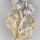 Inspired Baguette Round Cubic Zircon 925 Silver Woman's Anniversary Gift Brooch Inspired Baguette Round Cubic Zircon 925 Silver Woman's Anniversary Gift Brooch