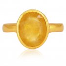 Natural Certified Yellow Sapphire Ring,6.35 ratti Panchdhatu Gold Plated Ring Natural Certified Yellow Sapphire Ring,6.35 ratti Panchdhatu Gold Plated Ring