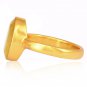 Natural Certified Yellow Sapphire Ring,6.35 ratti Panchdhatu Gold Plated Ring