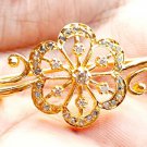 Cubic Zircon 925 Sterling Silver Brooch Birthday Gift Silver Brooch For Her
