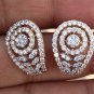Cubic Zircon 925 Silver Earrings Woman's Stud Birthday Gift for Her Daily Wear
