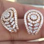 Cubic Zircon 925 Silver Earrings Woman's Stud Birthday Gift for Her Daily Wear