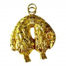 925 Sterling Silver Gold Plated Handmade Fleece pendant