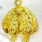 925 Sterling Silver Gold Plated Handmade Fleece pendant
