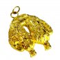 925 Sterling Silver Gold Plated Handmade Fleece pendant