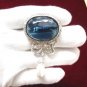 Brooch Rose Cut Diamond 925 Silver Blue Sapphire Brooch Diamond Pin For Her