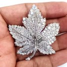 Cubic Zircon 925 Sterling Silver Brooch For Woman Queen's Leaf Design Brooch Pin Cubic Zircon 925 Sterling Silver Brooch For Woman Queen's Leaf Design Brooch Pin
